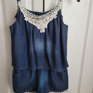Kids denim romper